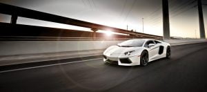 Roller shot, car to car shot, motion shoot of Lamborghini Aventador LP 700-4 shot in for multi-page magazine spread Las Vegas - Automotive Photography by Radiant Photography for PR, Advertising and Editorial Photography.